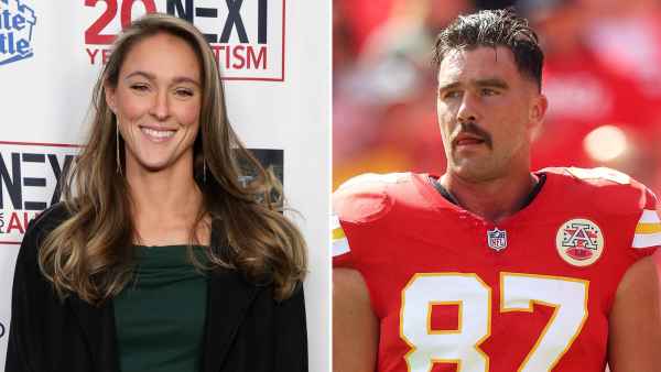 Kylie Kelce Supports Brother in Law Travis Kelce With Alright Nah Shirt at Kansas City Chiefs Game