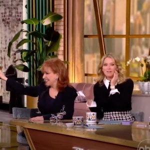 Nathan Lane Gifts Joy Behar a Pizza Man Stripper for Her Birthday Since Shes a Hot Italian Woman