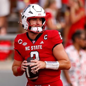 NC State QB Grayson McCall Sustains Hit to the Head, Helmet Knocked Off as He's Carted Off Field