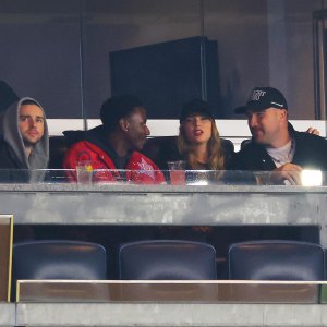 Taylor Swift and Travis Kelce attend Game One of the American League Championship 521