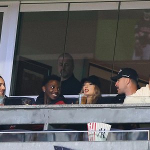 Taylor Swift and Travis Kelce attend Game One of the American League Championship 522