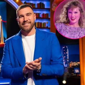 Travis Kelce and Are You Smarter Than a Celebrity Panel Make Subtle Reference to Taylor Swift 100