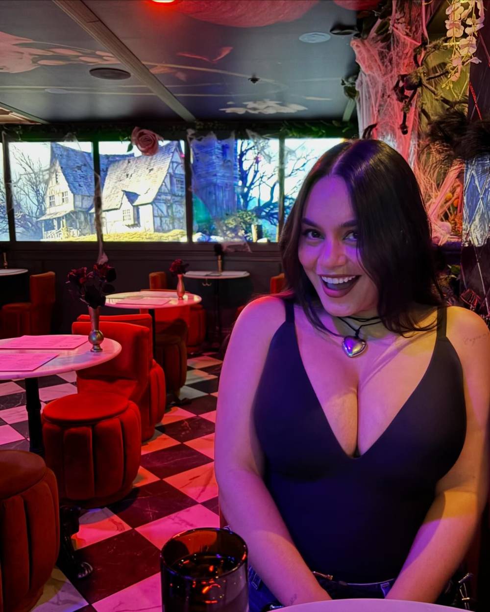 Vanessa Hudgens Shows Off Figure in Plunging Bodysuit