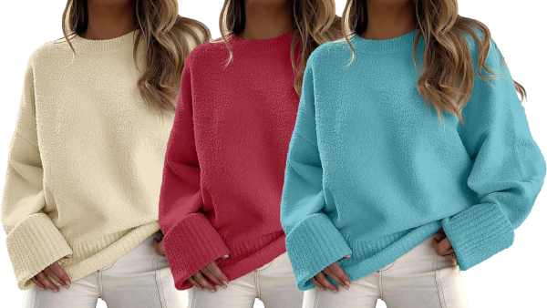 anrabess oversized crewneck sweater