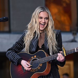 Kelsea Ballerini performing on the NBC Today Show Citi Concert Series at Rockefeller Plaza on October 25, 2024 in New York City