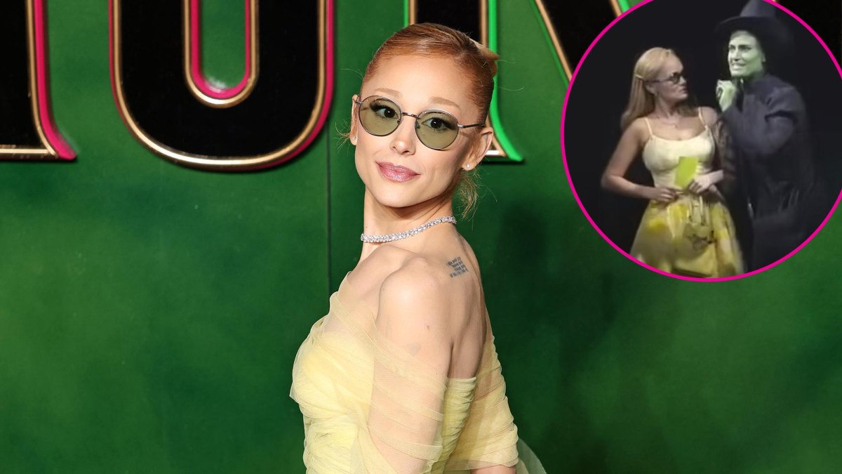 Ariana Grande Honors Galinda's Broadway Costume at Wicked Premiere | Us Weekly Ariana Grande Honors Galinda's Broadway Costume at Wicked Premiere | Us Weekly