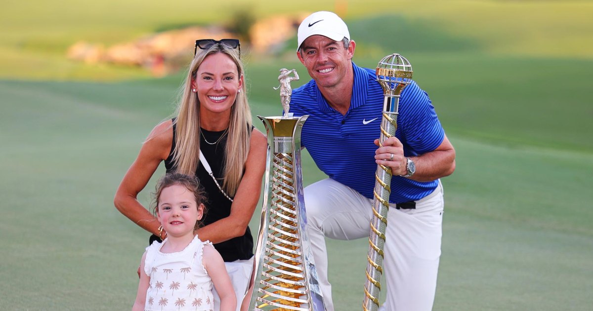 Golfer Rory McIlroy Celebrates Victory in Dubai With Wife and Daughter Golfer Rory McIlroy Celebrates Victory in Dubai With Wife and Daughter