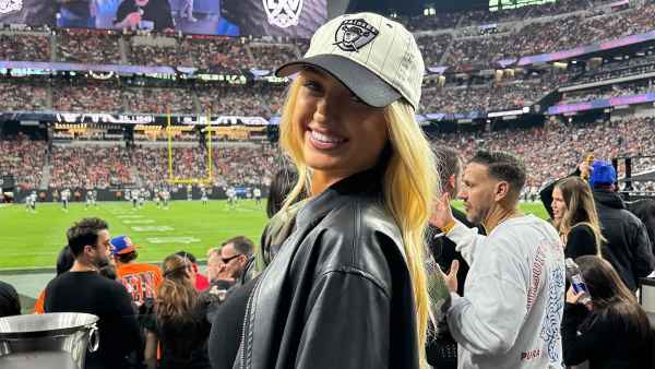 Viral Ring Girl Sydney Thomas Attends 1st NFL Game in Revealing Black Outfit