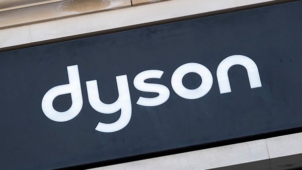 Sign for the household appliance brand Dyson on 26th August 2024 in London, United Kingdom. Dyson, is a Singaporean multinational technology company founded in 1991 by James Dyson the UK. The company designs and manufactures household appliances such as vacuum cleaners, air purifiers, hand dryers, bladeless fans, heaters, hair dryers, and lights. (photo by Mike Kemp/In Pictures via Getty Images)