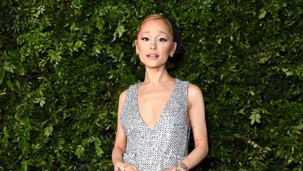 Ariana Grande Turns Heads in a Tweed Mini Dress
