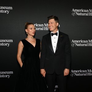 NEW YORK, NEW YORK - DECEMBER 05: (L-R) Scarlett Johansson and Colin Jost attend The American Museum of Natural History's 2024 Museum Gala at American Museum of Natural History on December 05, 2024 in New York City. (Photo by Slaven Vlasic/Getty Images for the American Museum of Natural History)