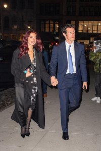Dua Lipa and Callum Turner Hug Breathlessly on Christmas Home for the Holidays 738