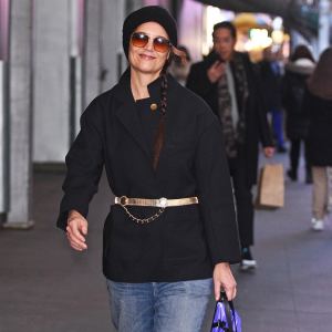 Katie Holmes Is Giving Blair Walforf Vibes With Her Wintery Look