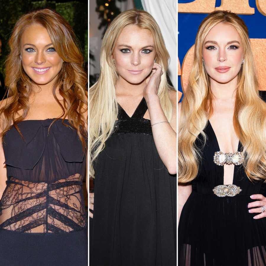 Lindsay Lohan Crazy Hair Evolution From Bleach Blonde to Rich Reds 1224