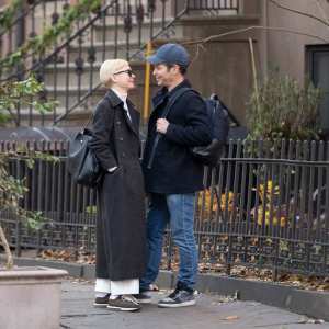 Michelle Williams and Thomas Kail are seen in Brooklyn