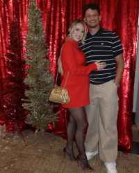 Patrick Mahomes and his Pregnant Wife from Brittany Cwdl at the Chiefs Christmas Party