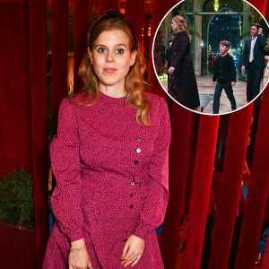 Pregnant Princess Beatrice Husband Bring His Son to Holiday Carol Service