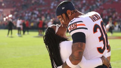 Simone Biles Kisses Husband on Game Day