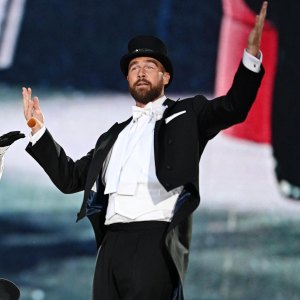 Taylor Swift Likes Chiefs Video Announcing Travis Kelce as Their Man of the Year Nominee 043