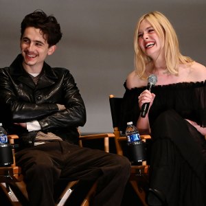 Timothee Chalamet and Elle Fanning Nail Wicked Holding Space Meme