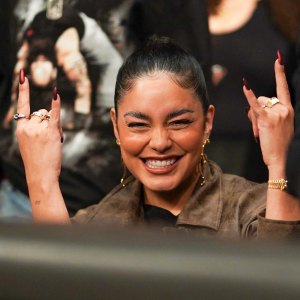 Vanessa Hudgens Holiday and Birthday Nails are Gleaming With Red