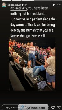 Colleen Hoover effusively praises Blake amid justin baldoni's lawsuit