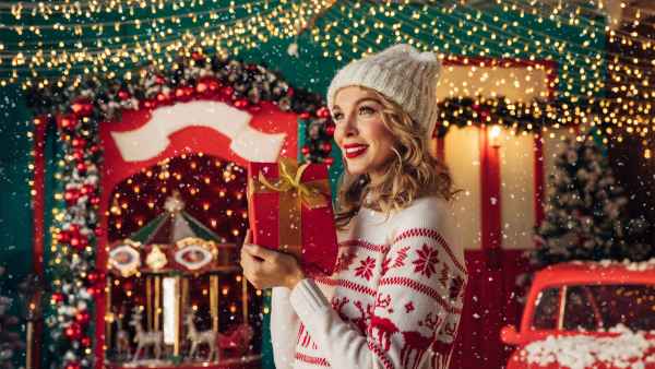 Enjoying Christmas atmosphere