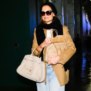 Katie Holmes walks in midtown on December 11, 2024 in New York City.