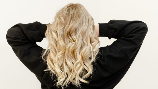 Modern trendy Air Touch Ombre technique for hair dyeing. Look from behind