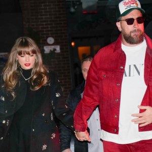 Taylor Swift and Travis Kelce are seen on December 28, 2024 in New York City.