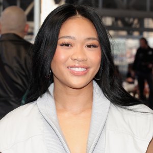 NEW YORK, NEW YORK - SEPTEMBER 08: Sunisa Lee attends the Off-White fashion show during the September 2024 New York Fashion Week on September 08, 2024 in New York City. (Photo by Michael Loccisano/Getty Images)