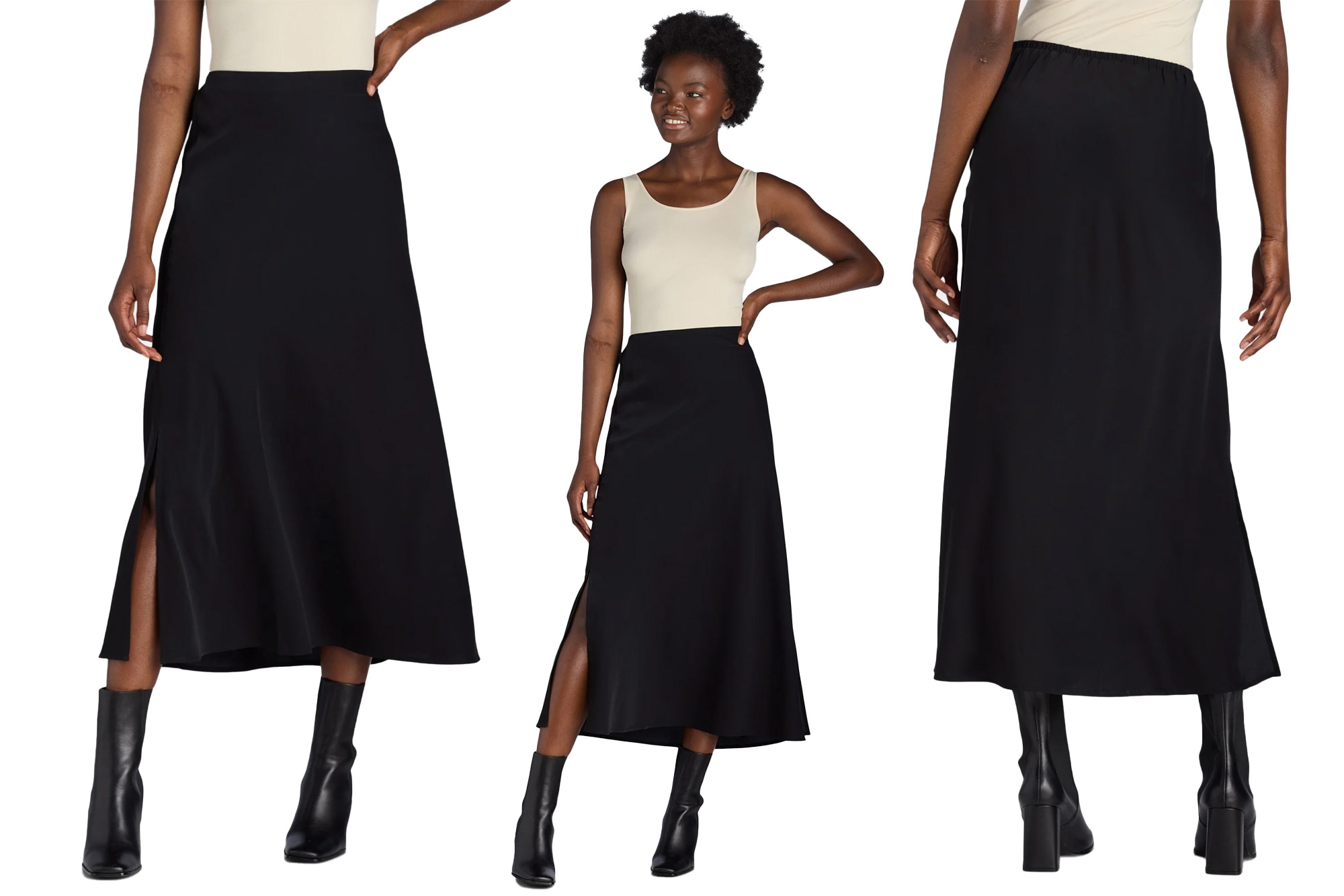 This Sleek Walmart Satin Maxi Slip Skirt Is Just $9
