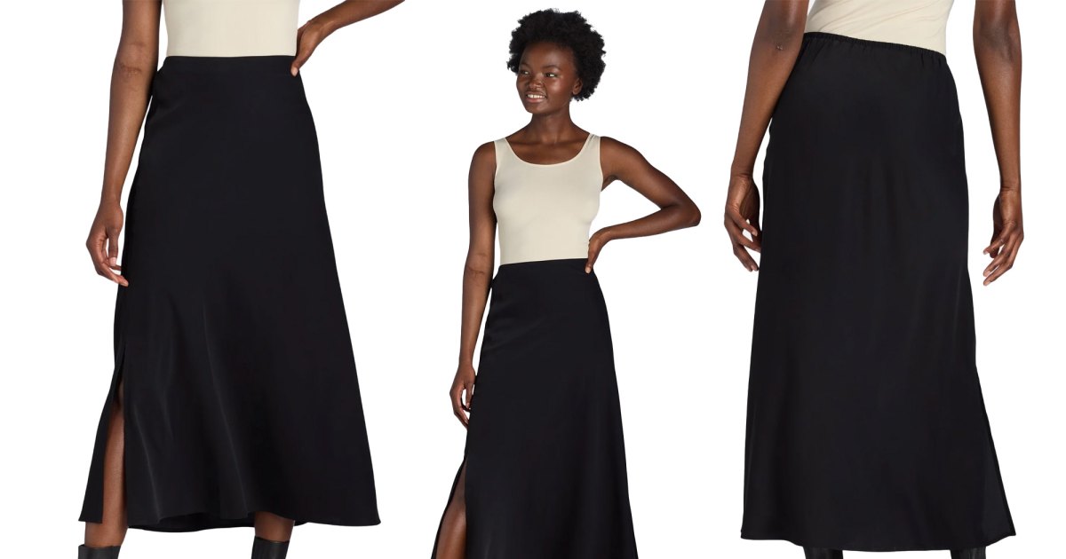This Sleek Walmart Satin Maxi Slip Skirt Is Just $9 This Sleek Walmart Satin Maxi Slip Skirt Is Just $9