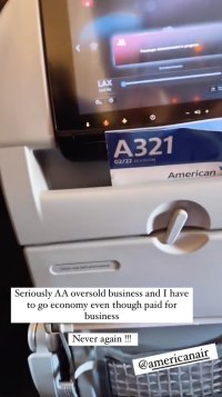 Sunset Sale Mary Bonnet Complains About Economy Seat On Flight After She Paid For Business