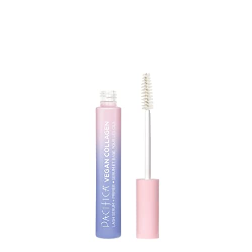 Best Natural Finish: Pacifica Beauty Vegan Collagen Lash Serum and Clear Mascara