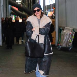 Katie Holmes is seen on January 10, 2025 in New York City.