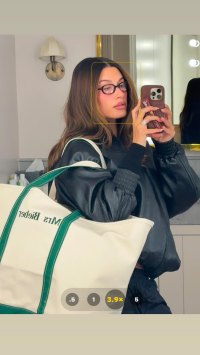 Hailey Bieber adds Mrs Bieber's Tote to her Collection of Personal Accessories 069