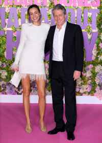 Hugh Grant Anna Eberstein's wife steps out at Premiere Bridget Jones