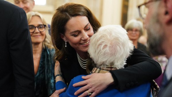 Kate Middleton Hugs Survivor During Holocaust Memorial Day Event With Prince William 159