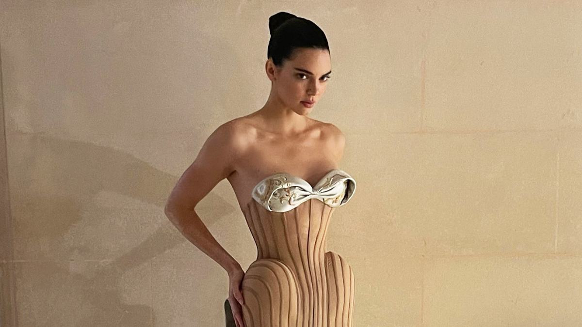 Kendall Jenner's Debuts New Curves in Naked Dress at Schiaparelli Show | Us Weekly Kendall Jenner's Debuts New Curves in Naked Dress at Schiaparelli Show | Us Weekly