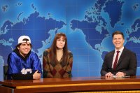 Marcello Hernandez Jane Wickline Colin Jost Saturday Night Live Weekend Update