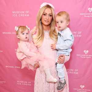 Paris Hilton Carries Both of Her Kids During Their Red Carpet Debut