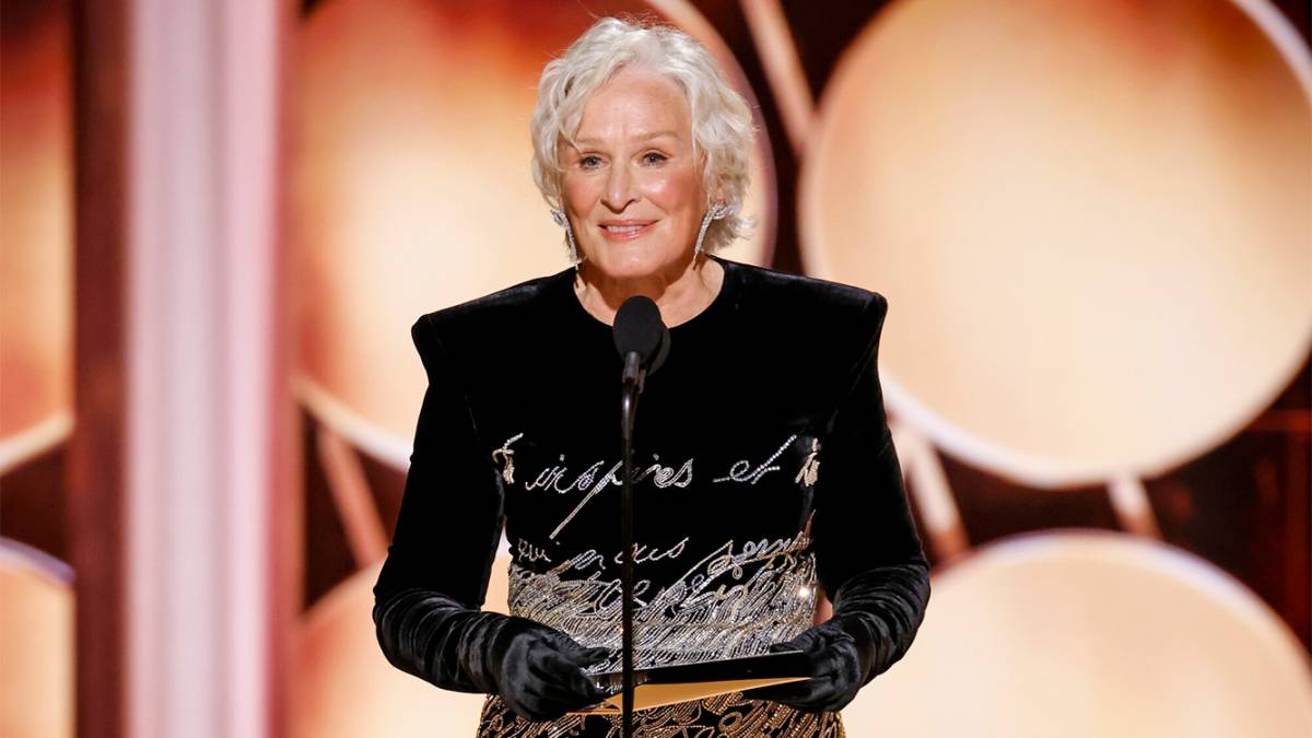what did glenn close's dress say at the golden globes Glenn Close Delivers Powerful Speech at Golden Globes 2019