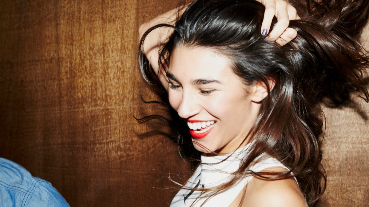 Girl having fun socially