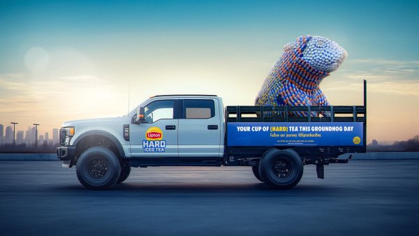 Lipton Hard Iced Tea Is Taking Groundhog Day to the Next Level With 9 Foot Can Daddy Statue
