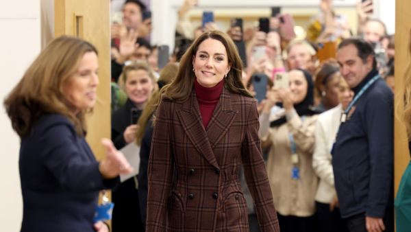 Catherine, Princess of Wales during a visit to The Royal Marsden Hospital on January 14, 2025 in London, England.