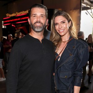 Donald Trump Jr and Girlfriend Bettina Anderson Pose Together at Pre Super Bowl Party