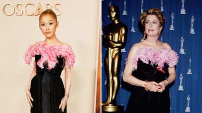 Ariana Grande Wears Same Dress Catherine Deneuve Wore at Oscars Nominees Dinner