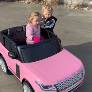 Brittany Mahomes Shares Sweet Video of Sterling and Bronze With Range Rover and Mercedes Mini Cars