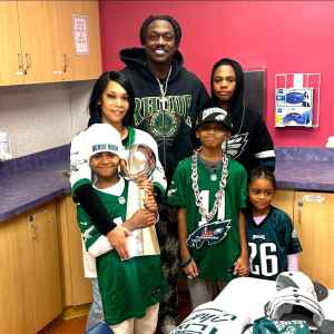 Eagles AJ Brown Visits 10 Year Old Who Protected Sister From Philadelphia Plane Crash Debris